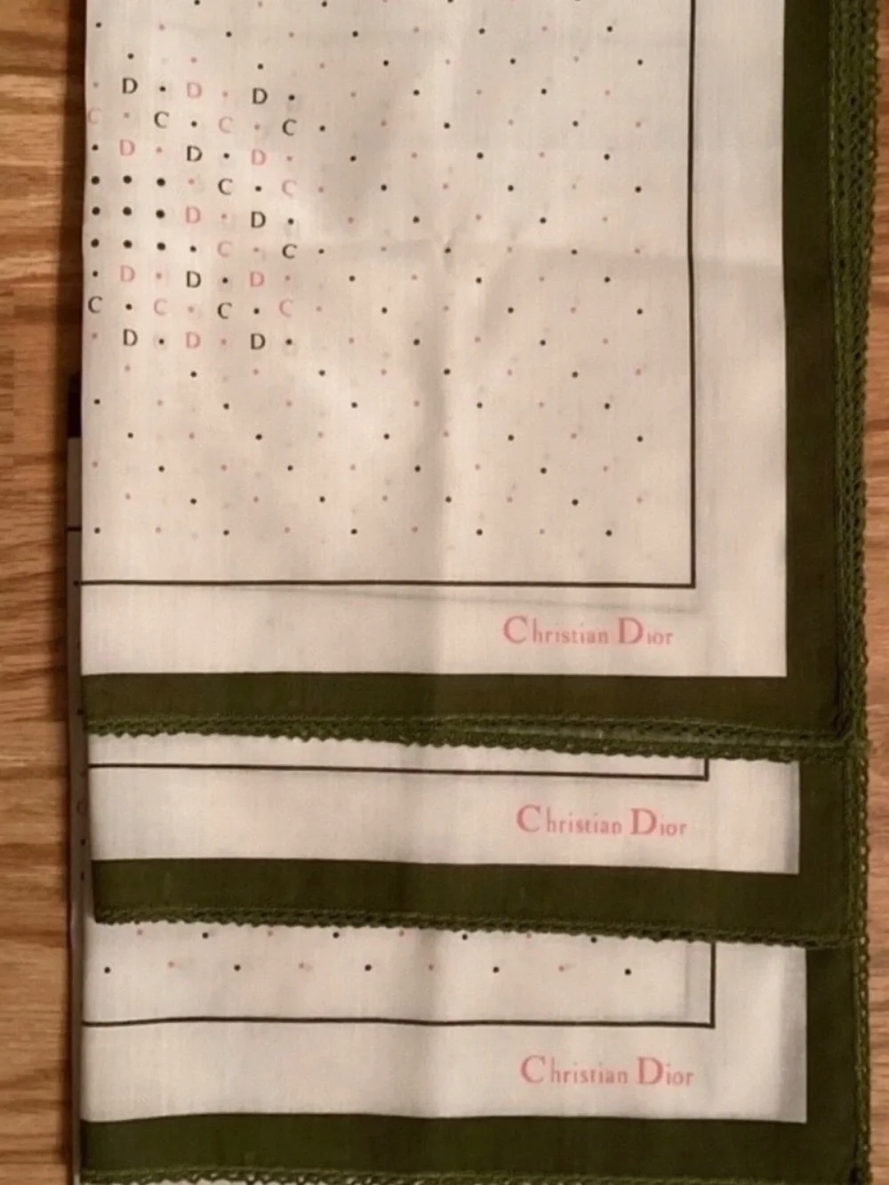 Set Of Four Beautiful Vintage Christian Dior Placemats/Doilies